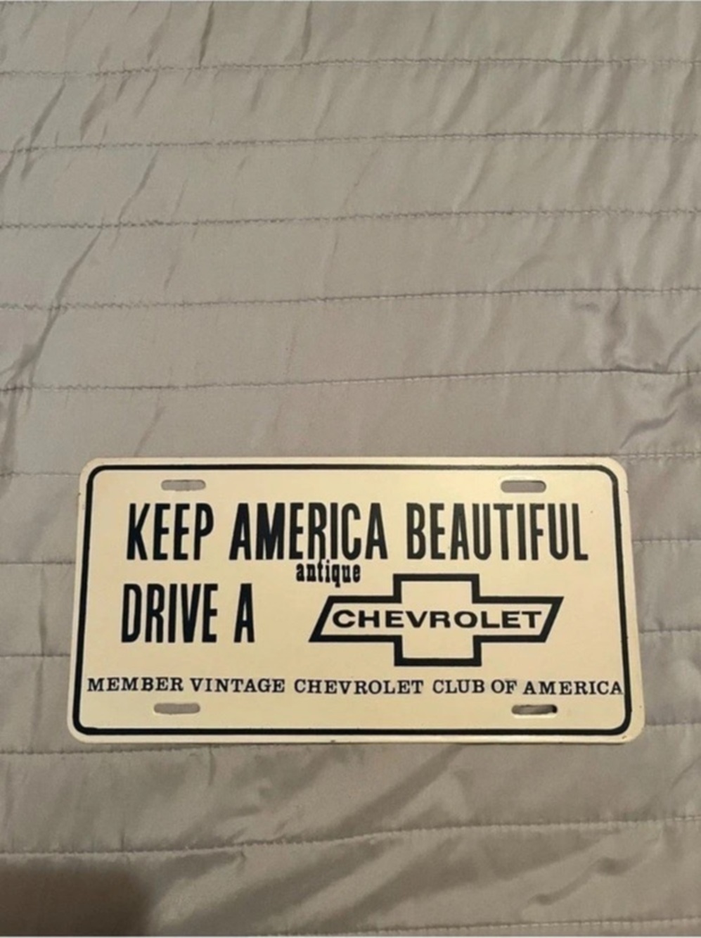 Vintage Antique Chevrolet Plate YOU CANT FIND THIS ONE